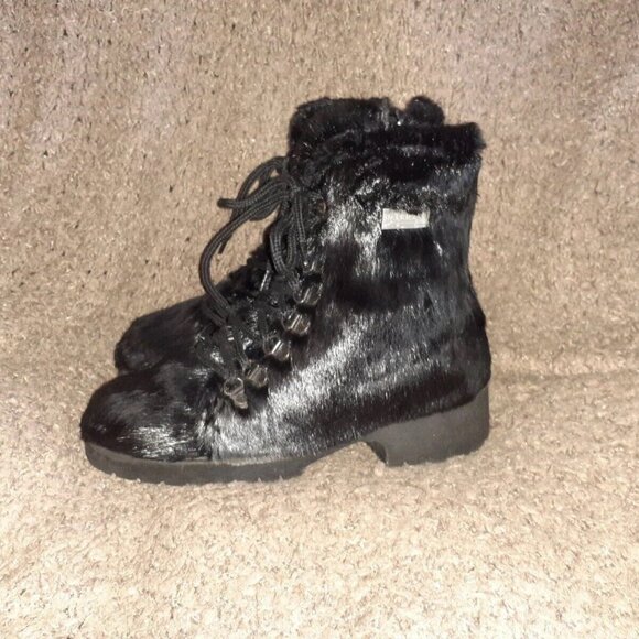 HARRICANA-Vintage Apres-Ski Ecoluxe Recycled Beaver/Muskrat Boots-Sz 6-Excellent - Picture 2 of 9